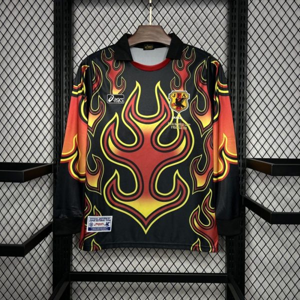 Japan 1998 Goalkeeper Red Flame Retro Jersey - Image 7