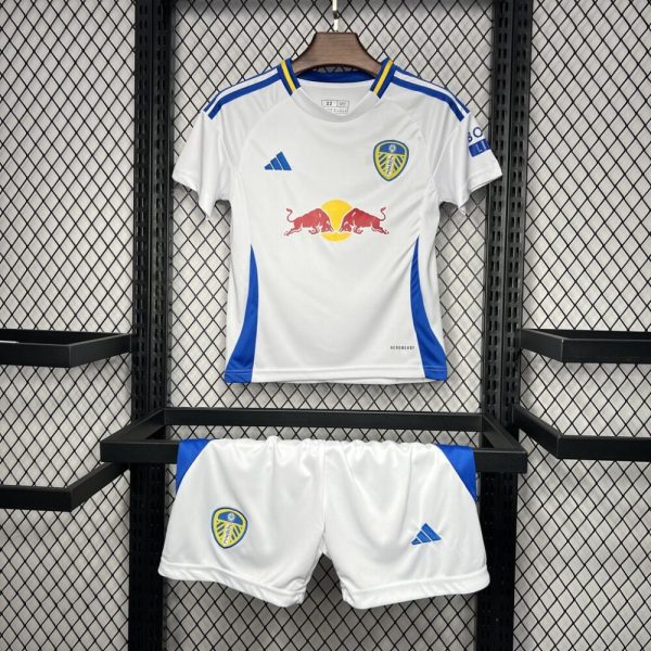 Leeds United F.c. 2024/25 Home Jersey Kids Kit