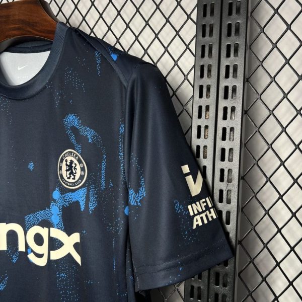 Chelsea 2024/25 Dark Blue Pre-Match Training Jersey - Image 4