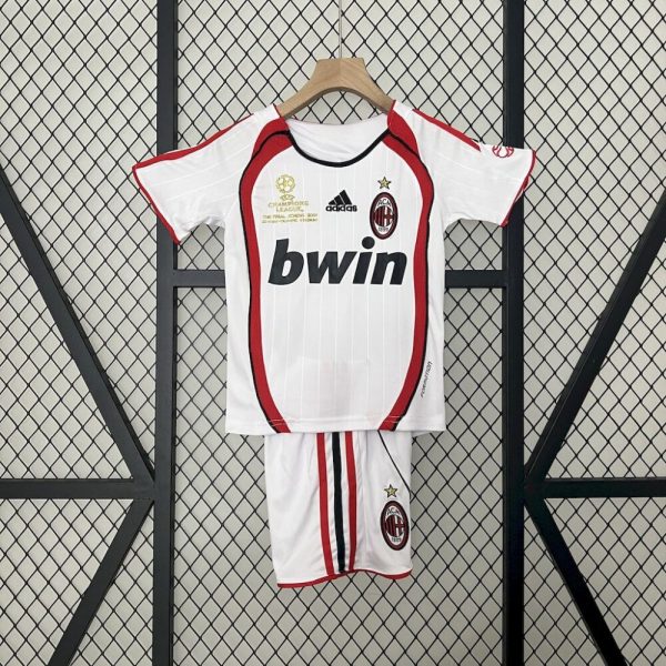 Ac Milan 2006/07 Away Kids Retro Jersey And Shorts