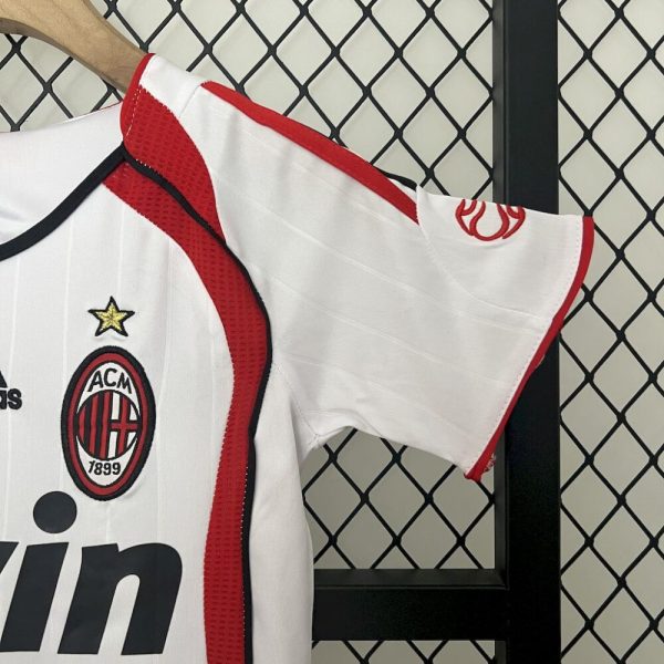 Ac Milan 2006/07 Away Kids Retro Jersey And Shorts - Image 6