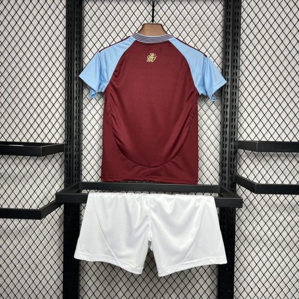 Aston Villa 2024/25 Home Kids Kit - Image 2