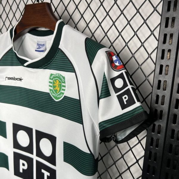 Sporting Cp 2001/03 Home Kids Retro Jersey And Shorts - Image 5