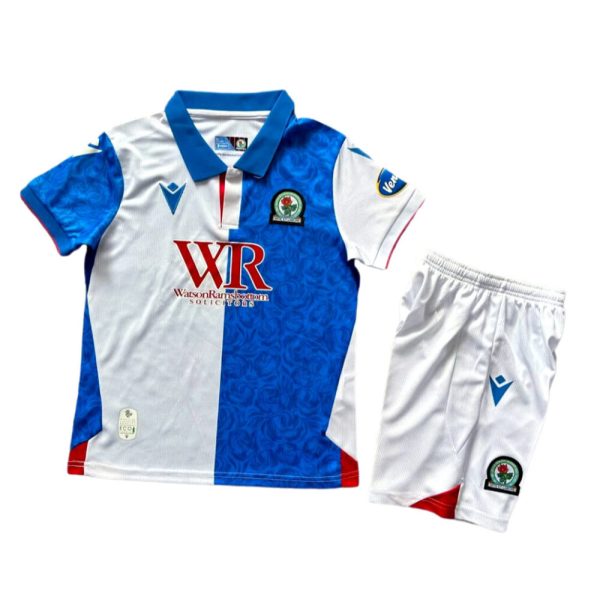 Blackburn Rovers F.c. 2024/25 Home Kids Kit