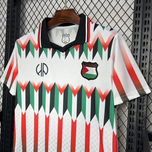Cd Palestino 2024/25 Hypepeace Joint Edition White Retro Jersey - Image 4