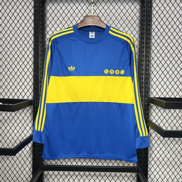 Boca Juniors 1981 Home Long Sleeves Retro Jersey - Image 6