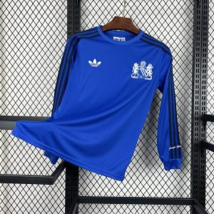 Manchester United 2024/25 Joint Edition Blue Long Sleeves Retro Jersey