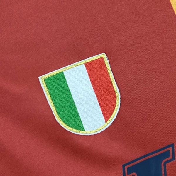 As Roma 2001/02 Home Long Sleeve Retro Jersey - Image 7