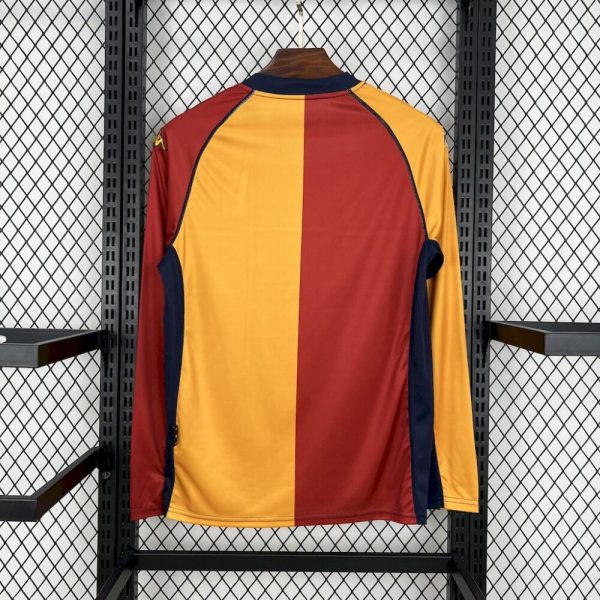 As Roma 2001/02 Home Long Sleeve Retro Jersey - Image 2