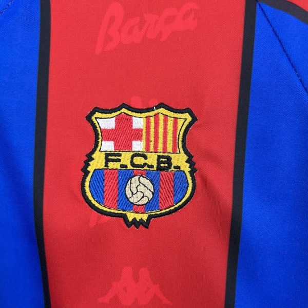 Barcelona 1995/97 Home Long Sleeves Retro Jersey - Image 5