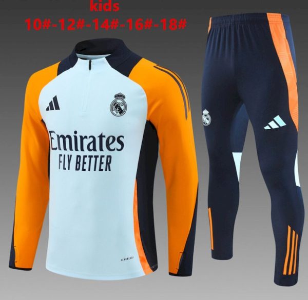 Real Madrid 2024/25 Half-Zip Kids Sweater+Pant 14001
