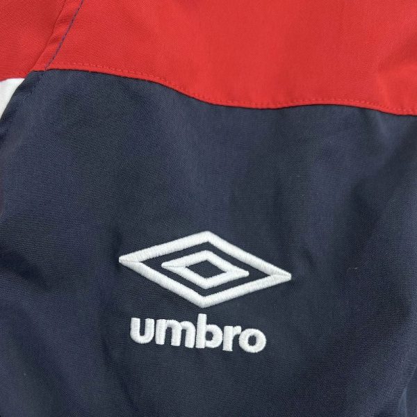 England 1998-99 Umbro Track Dark Blue Jacket - Image 9