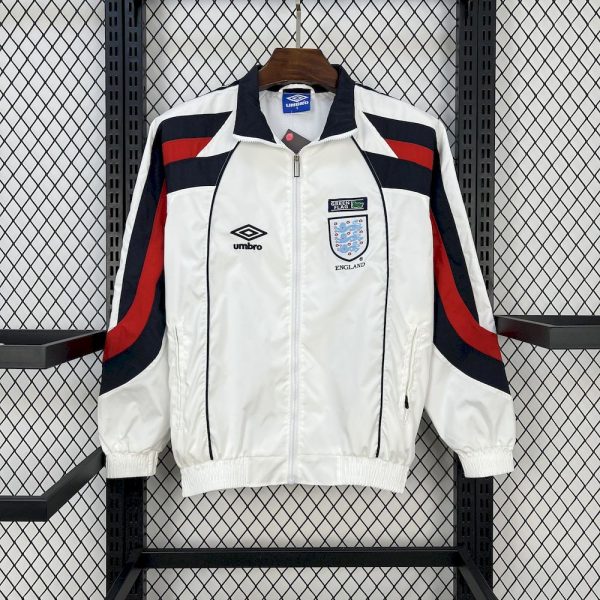 England 1998-99 Umbro Track White Jacket - Image 3