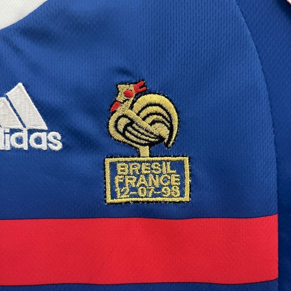 France 1998 Home Kids Retro Jersey And Shorts - Image 7
