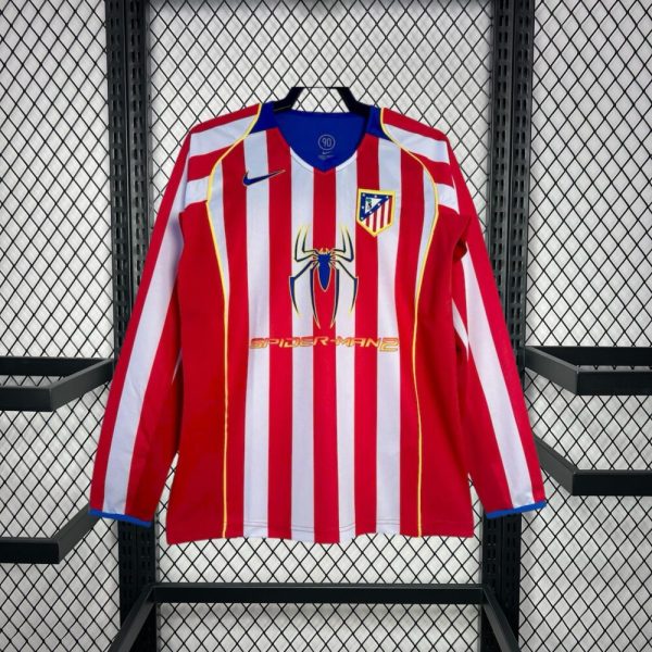 Atletico Madrid 2004/05 Home Long Sleeve Retro Jersey