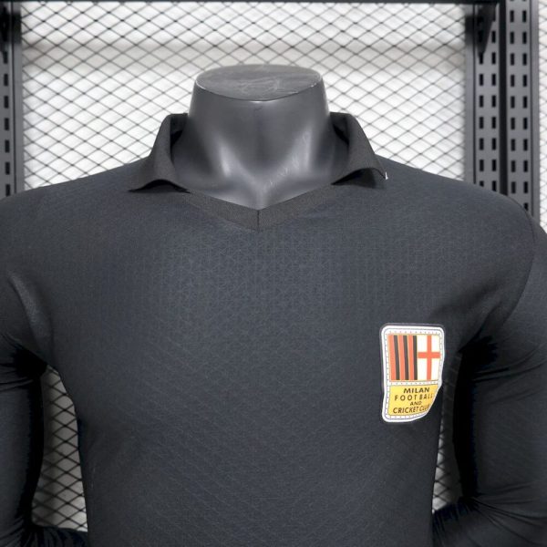 Ac Milan 2024/25 125Th Black Goalkeeper Retro Jersey Player Version - Image 4