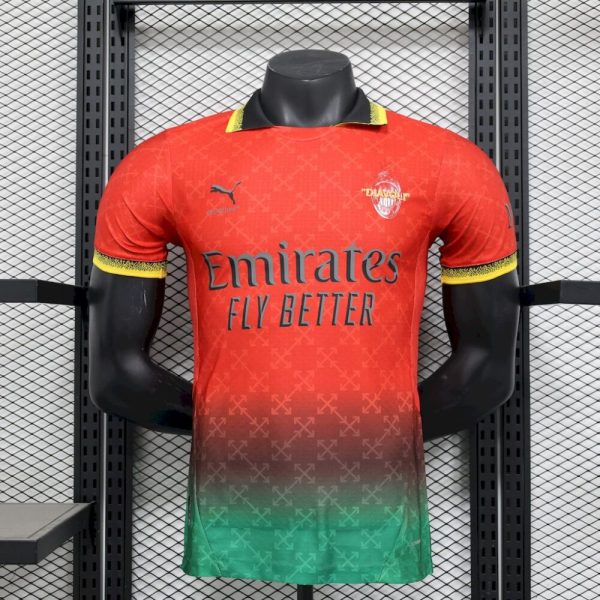 Ac Milan 2025/26 Co-Branded Red Edition Jersey  Player Version