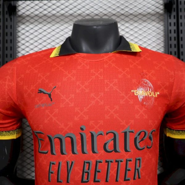 Ac Milan 2025/26 Co-Branded Red Edition Jersey  Player Version - Image 3