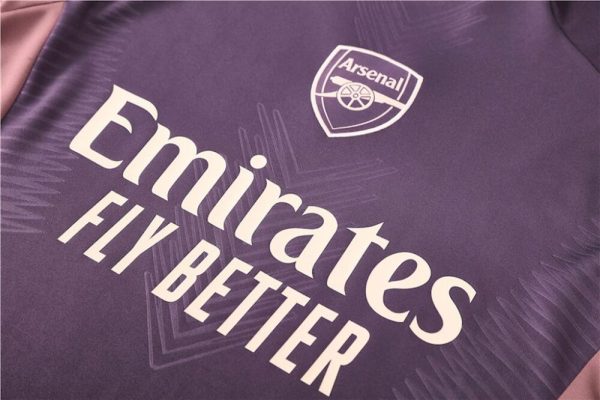 Arsenal 2024/25 Half-Zip Adult Sweater+Pant Brown 14001 - Image 3