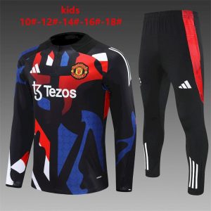 Manchester United 2024/25 Half-Zip Kids  Sweater+Pant 14001