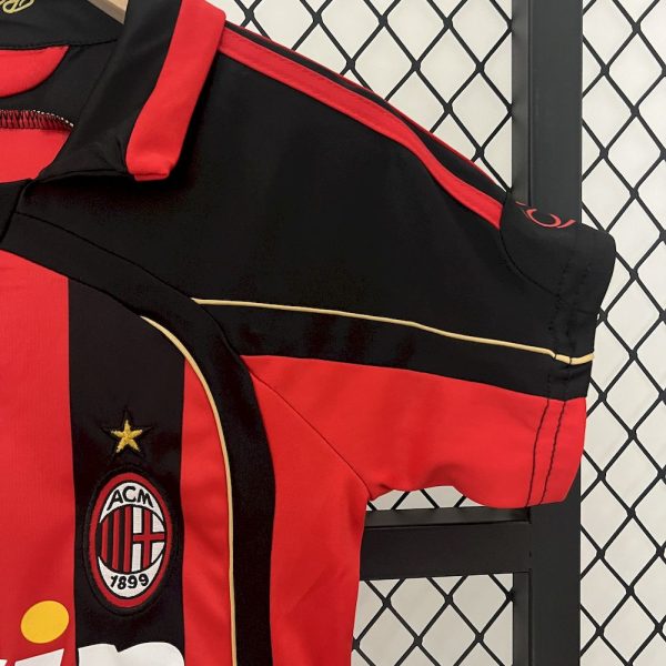 Ac Milan 2006/07 Home Kids Retro Jersey And Shorts - Image 9