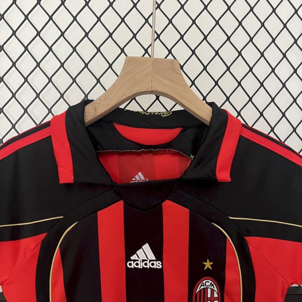 Ac Milan 2006/07 Home Kids Retro Jersey And Shorts - Image 5