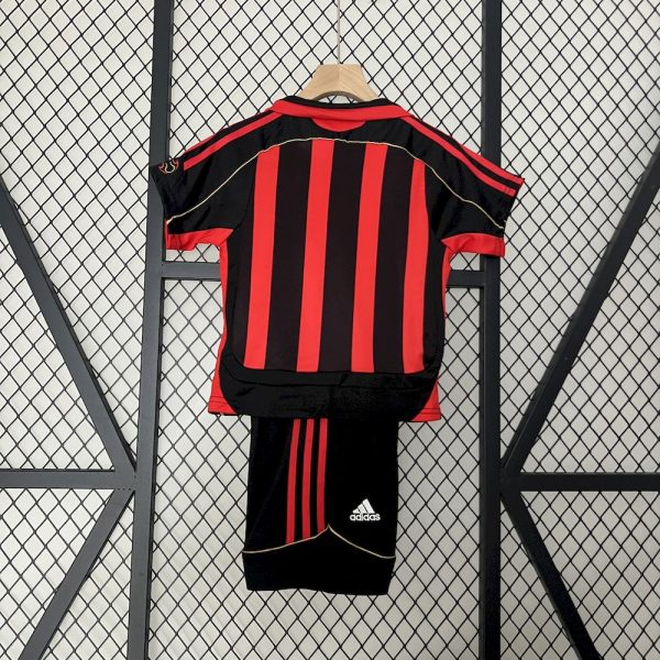 Ac Milan 2006/07 Home Kids Retro Jersey And Shorts - Image 2