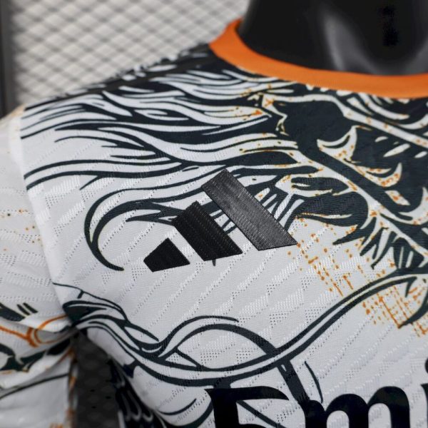 Real Madrid 2025/26 Black And White Dragon Version Jersey Player Version - Image 4