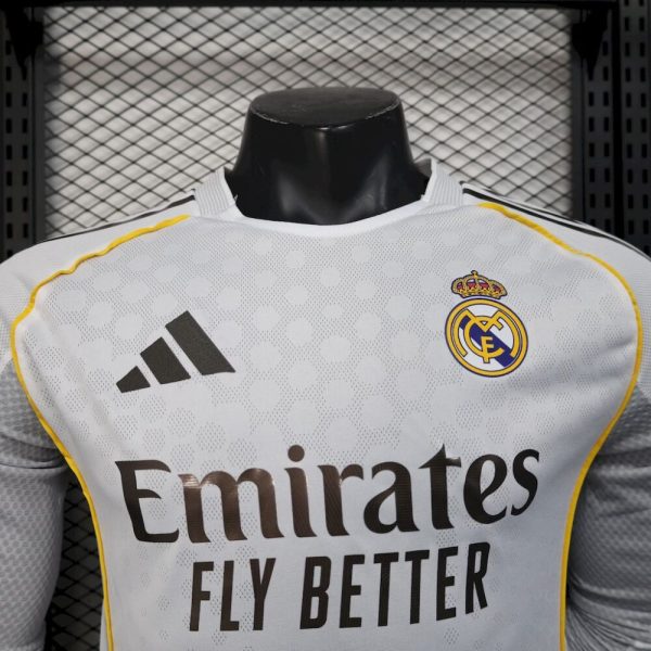 Real Madrid 2025/26 Home Long Sleeves Jersey Player Version - Image 6