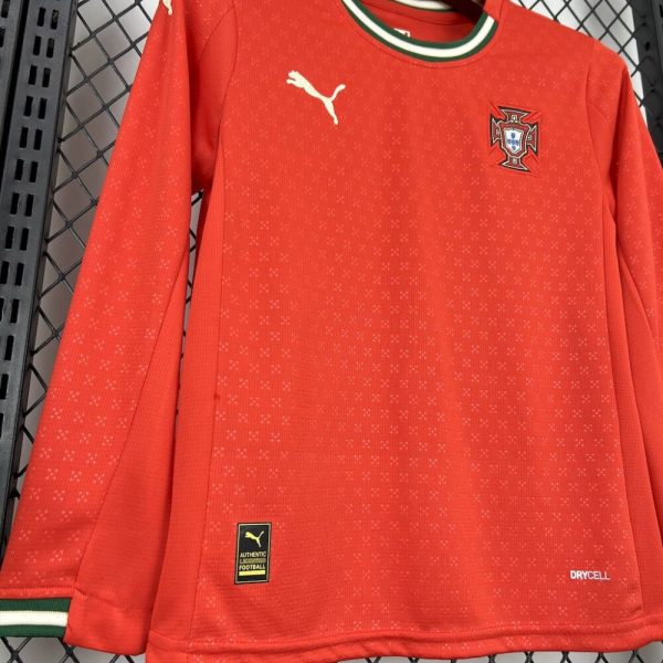 Portugal 2025/26 Home Long Sleeves Kids Kit - Image 4