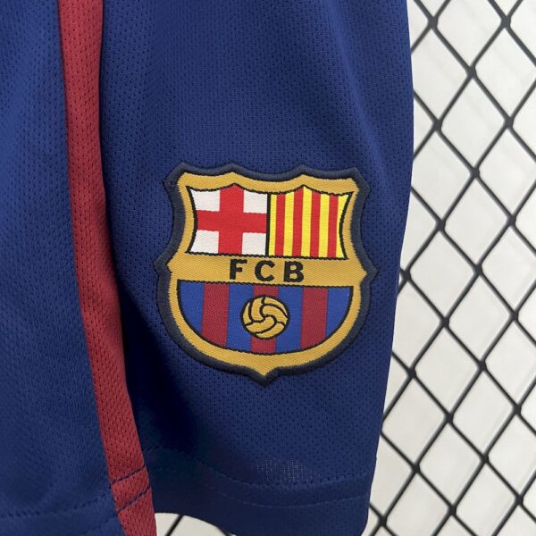 Barcelona 2009/10 Home Kids Retro Jersey And Shorts - Image 4