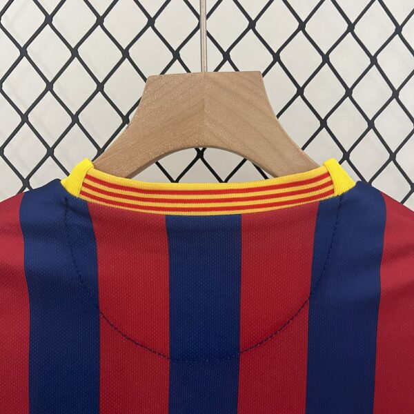 Barcelona 2013/14 Home Kids Retro Jersey And Shorts - Image 3