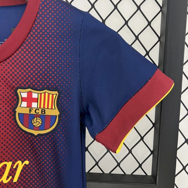 Barcelona 2012/13 Home Kids Retro Jersey And Shorts - Image 6