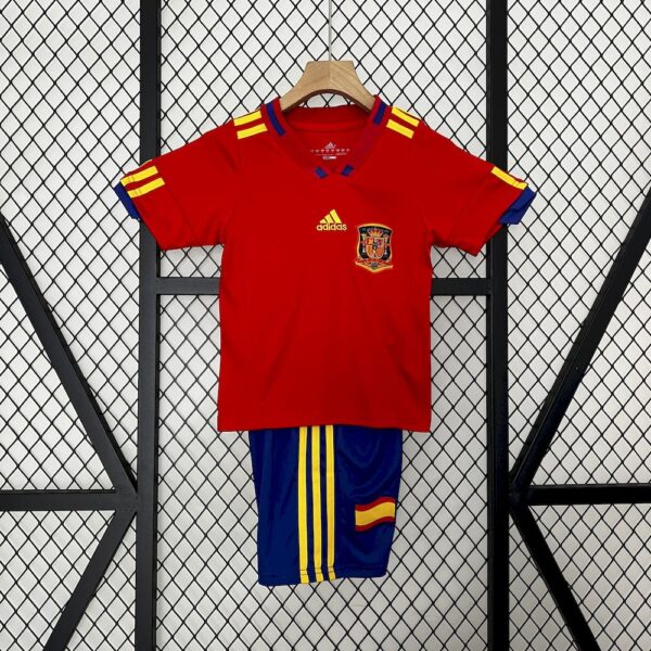 Spain 2010 Home Kids Retro Jersey And Shorts