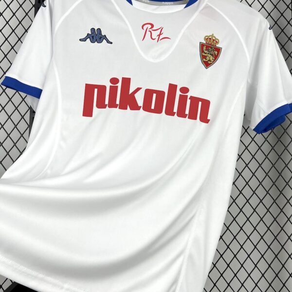 Real Zaragoza 2001/02 Home Retro Jersey - Image 3