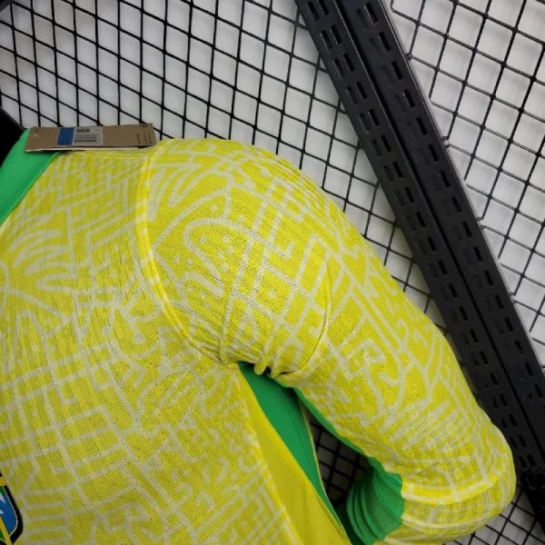 Brazil 2024/25 Home Long Sleeves Jersey Player Version - Image 4