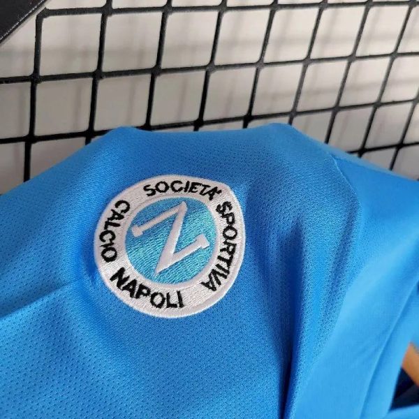 Napoli 1987/88 Home Kids Retro Jersey And Shorts - Image 6
