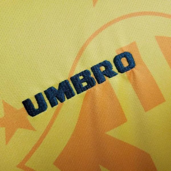 Brazil 1994 Home Kids Retro Jersey And Shorts - Image 5
