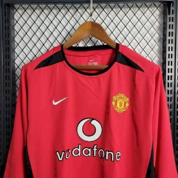Manchester United 2002/04 Home Long Sleeve Retro Jersey - Image 2