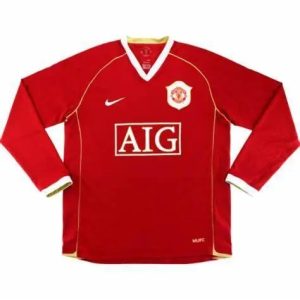 Manchester United 2006/07 Home Long Sleeves Retro Jersey