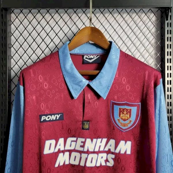 West Ham United 1995/97 Home Long Sleeves Retro Jersey - Image 2