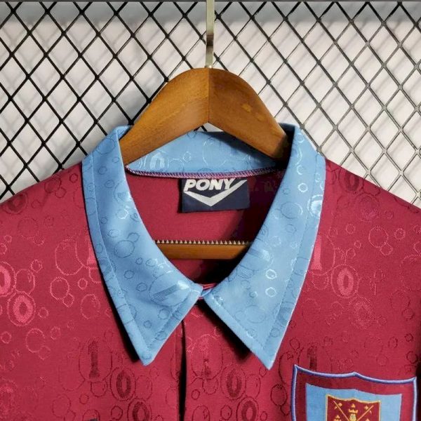 West Ham United 1995/97 Home Long Sleeves Retro Jersey - Image 3