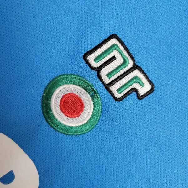 Napoli 1987/88 Home Kids Retro Jersey And Shorts - Image 7