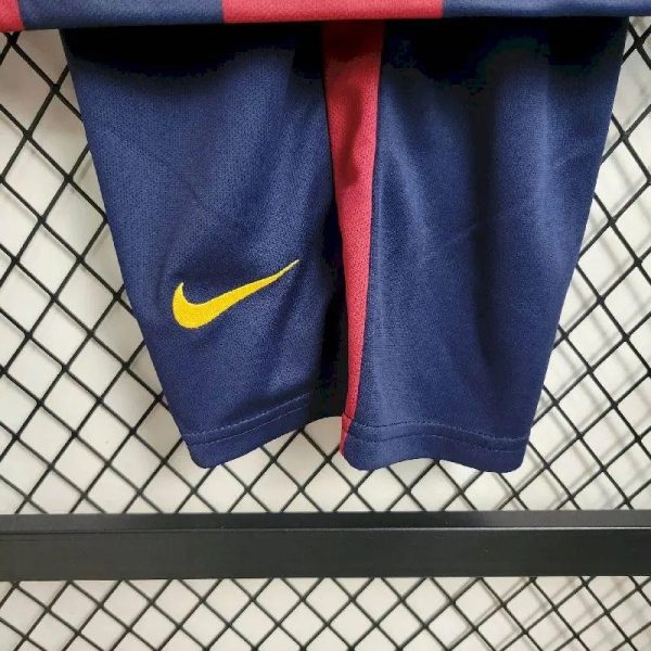 Barcelona 2014/15 Home Kids Retro Jersey And Shorts - Image 3