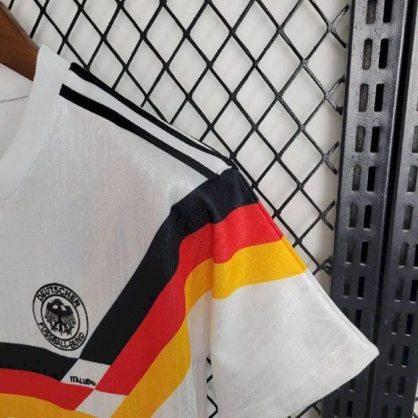 Germany 1992 Home Kids Retro Jersey And Shorts - Image 8